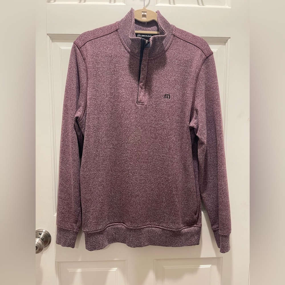 Men Travis Mathew Fleece Quarter Zip Jacket - Size Medium